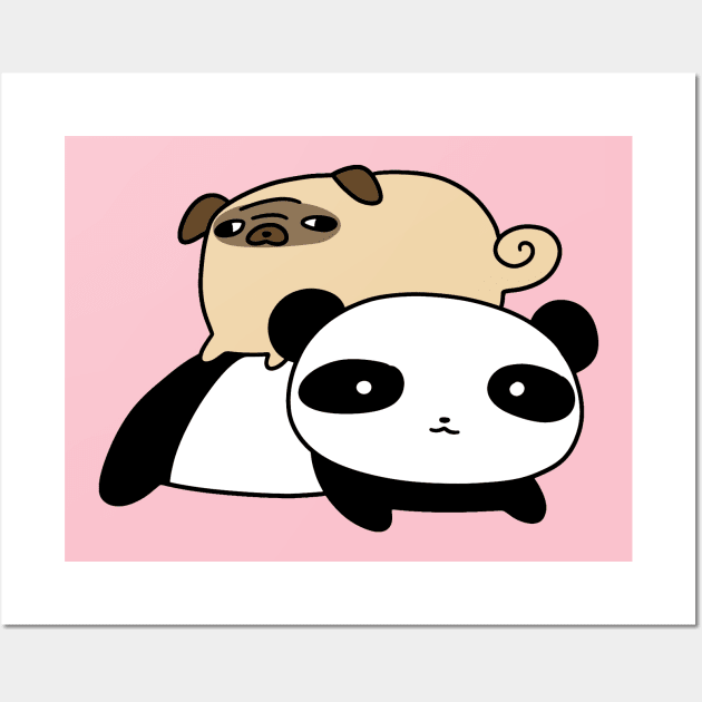 Pug and Panda Wall Art by saradaboru